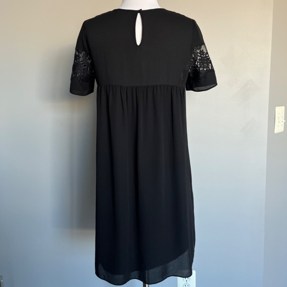 Claudie Pierlot Lace Cocktail A-line Black Flowy Dress - Picture 7 of 13